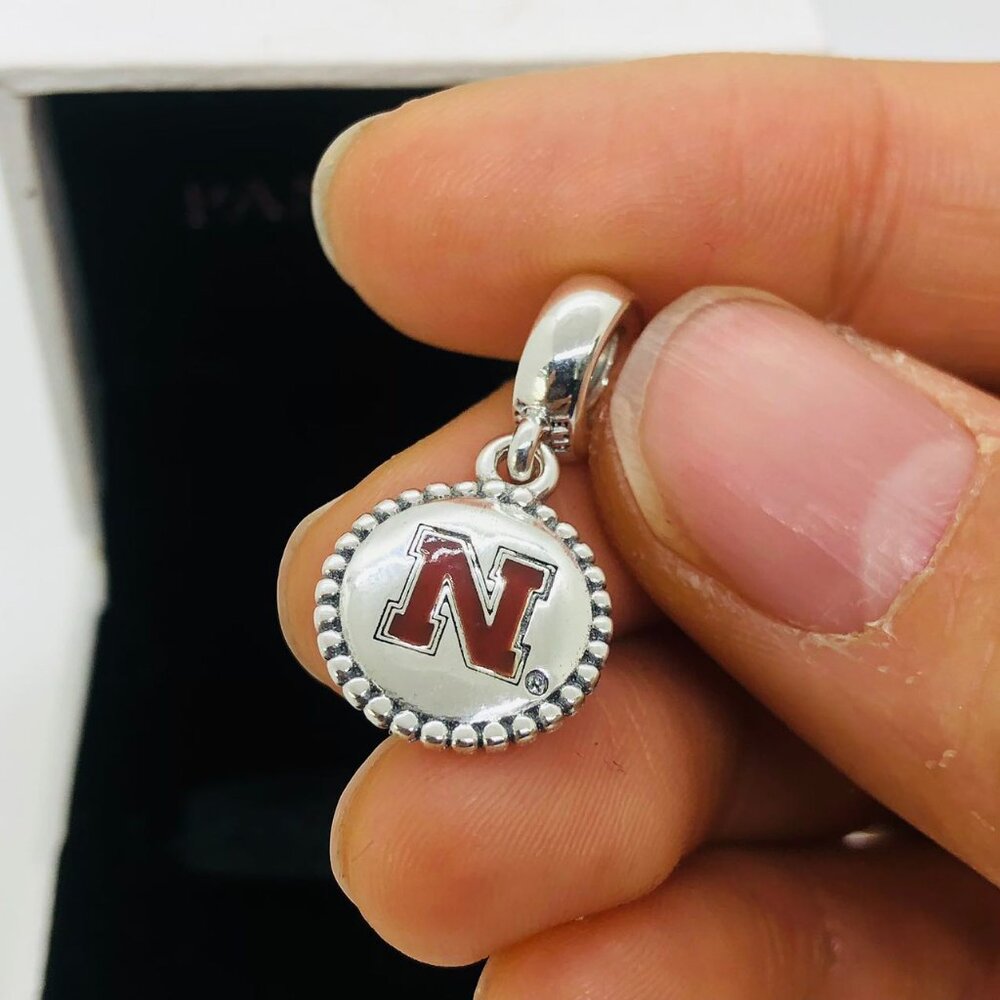 ✨🔥Pandora University of Nebraska Dangle Charm S925 Silver with box